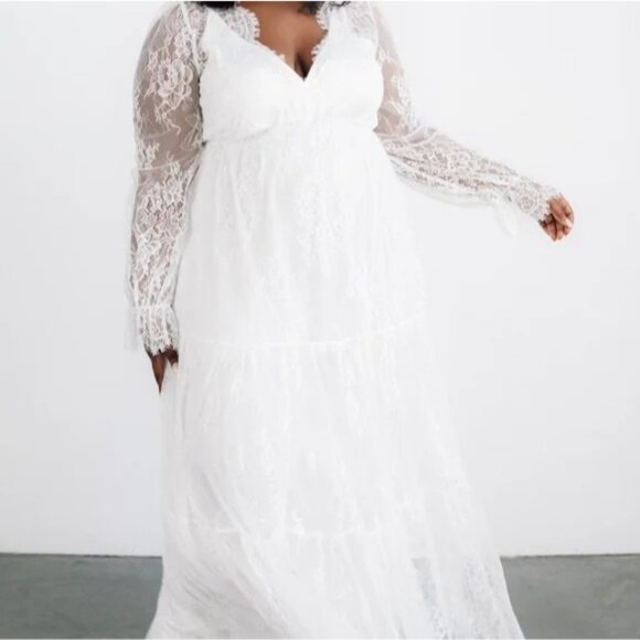Baltic Born Gloria Lace Maxi Dress White NWT 3X - Picture 2 of 12